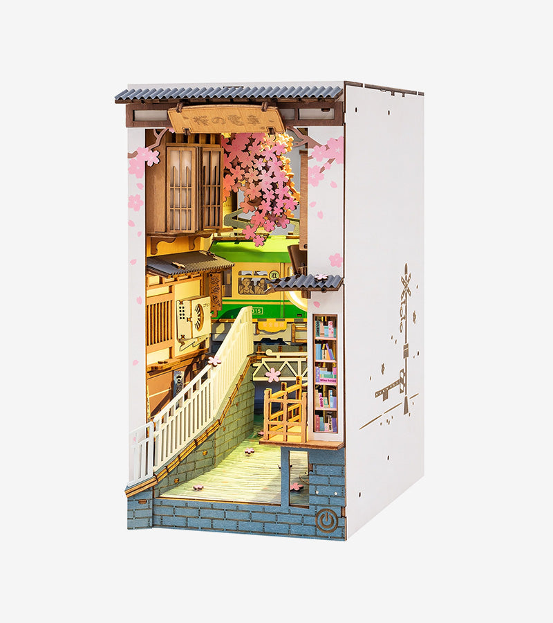 Kit DIY maison miniature en serre-livre - Sakura Densya