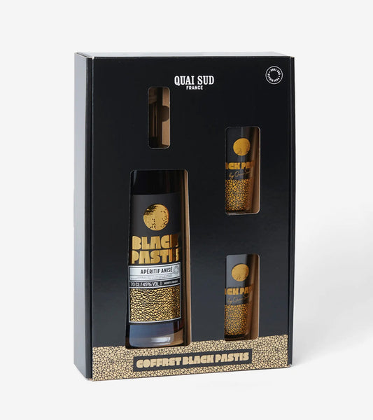 Coffret Pastis noir & verres