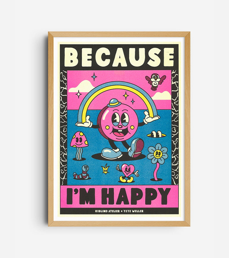 Because I’m Happy - Pharrell Williams - Affiche A3