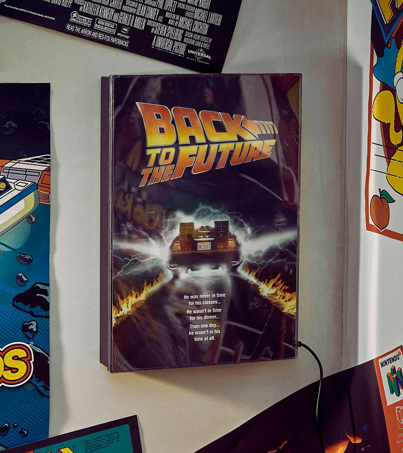 Poster lumineux Retour vers le futur 