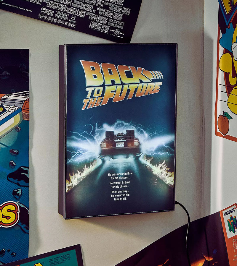 Poster lumineux Retour vers le futur 