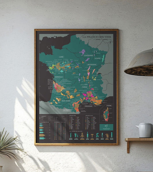 Carte à gratter : la France des vins  1020 Dégustations