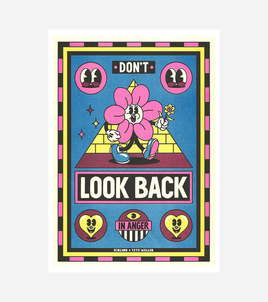 Affiche A3 Don't Look Back in Anger, Oasis - Kiblind Atelier