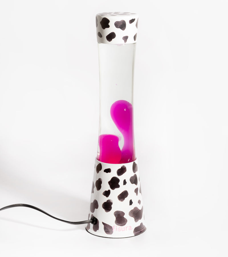 Lampe à lave aux motifs tâches de vache