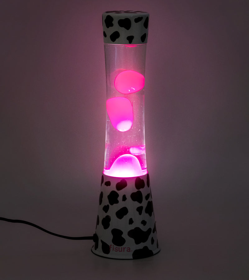 Lampe à lave aux motifs tâches de vache