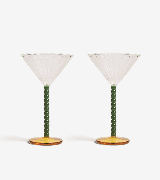 Lot de 2 verres à cocktail en perle  Klevering