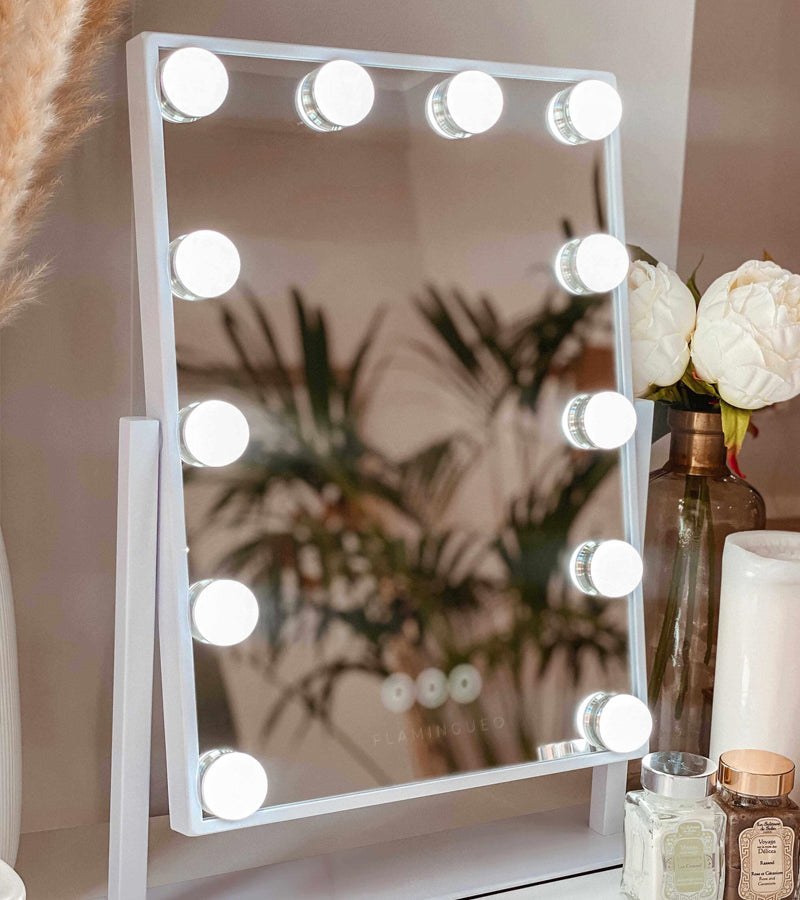 Doovasen Miroir Maquillage Hollywood avec lumière 9 Ampoules LED