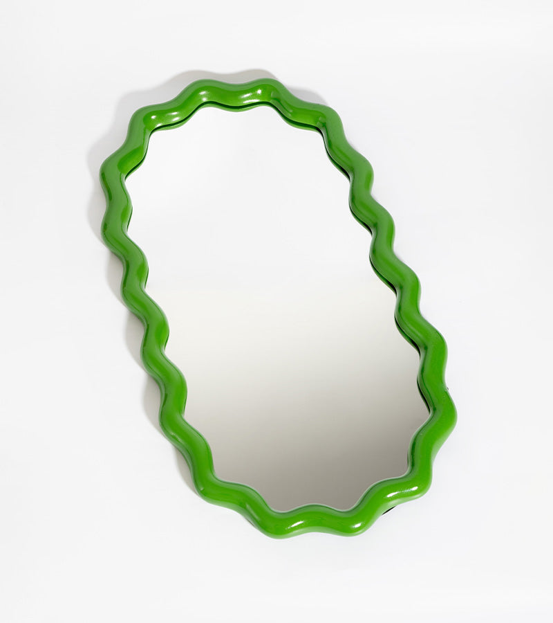 Miroir ondulé vert