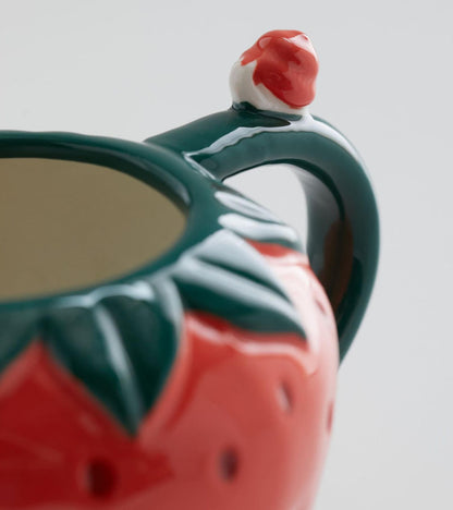 Mug fraise en céramique en 3D