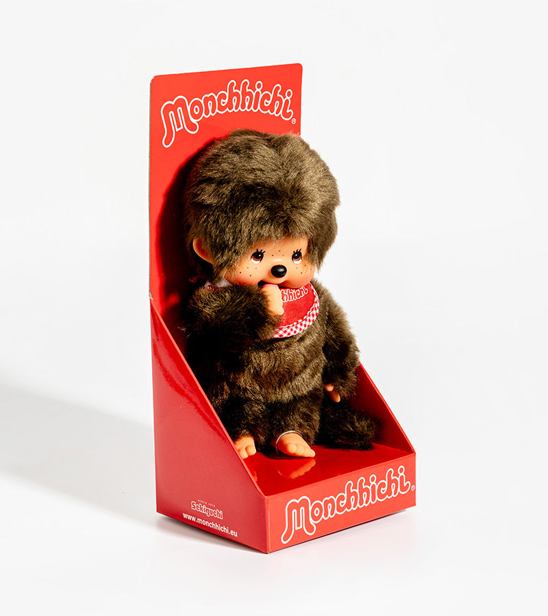 Peluche Monchhichi Kiki - Bavoir Rouge