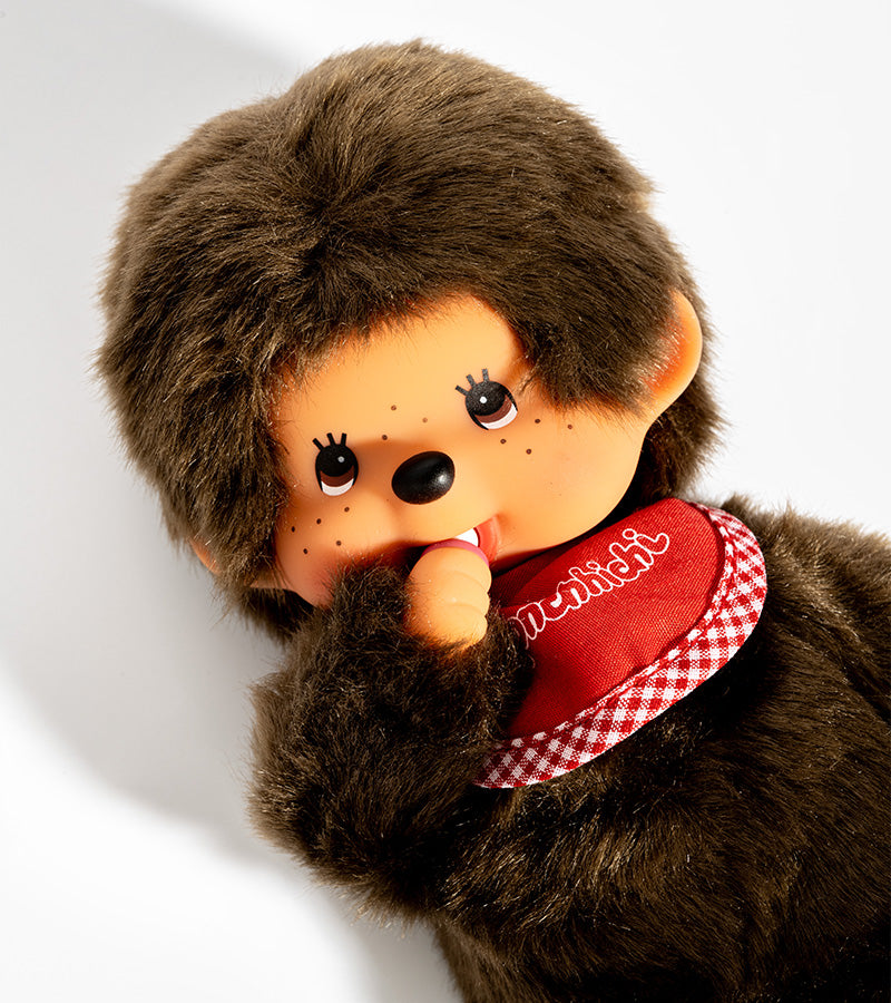 Peluche Monchhichi Kiki - Bavoir Rouge