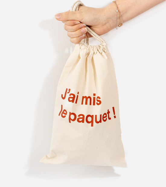 Pochette cadeau réutilisable - J'ai mis l'paquet  L'Avant Gardiste