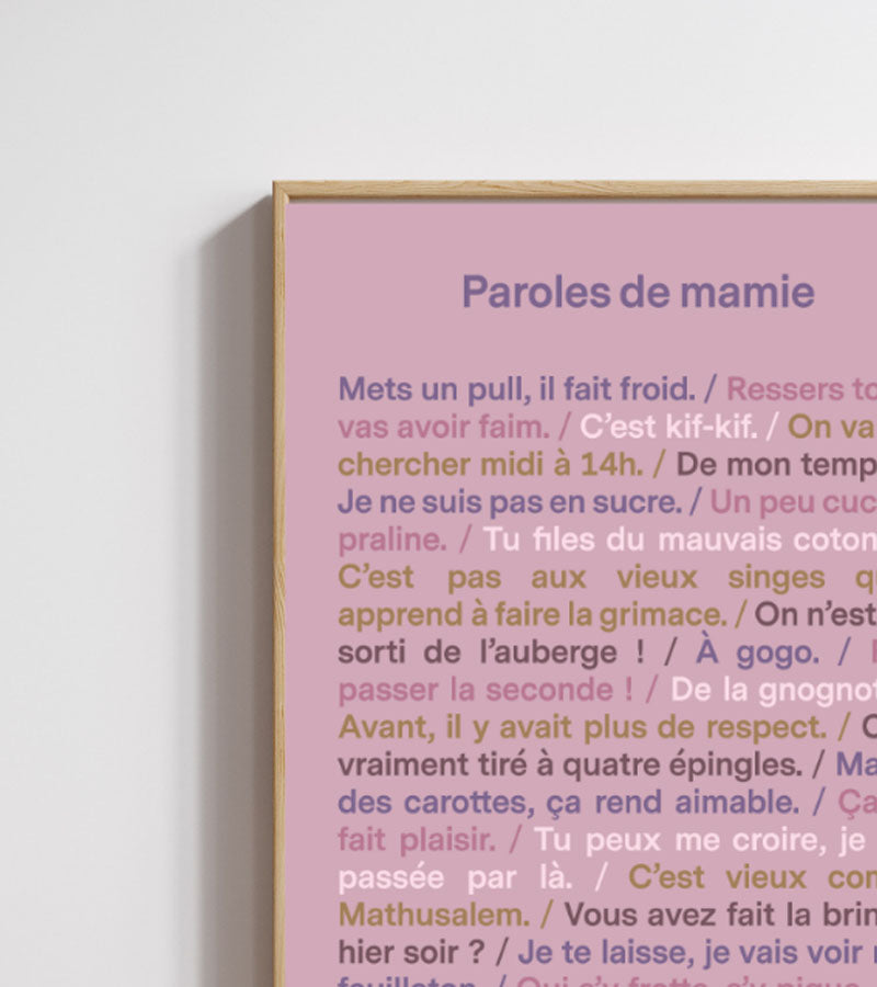 Poster - Paroles de mamie  L'expressionist