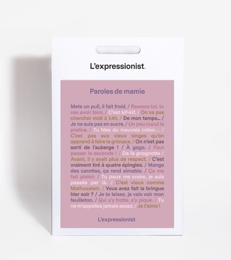 Poster - Paroles de mamie  L'expressionist