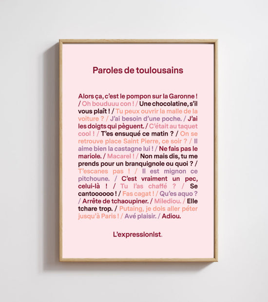 Poster - Paroles de Toulousain  L'expressionist