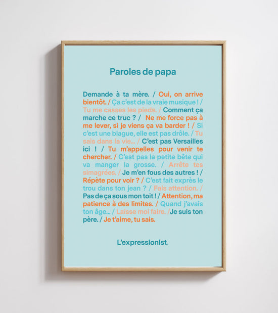 Poster - Paroles de papa  L'expressionist