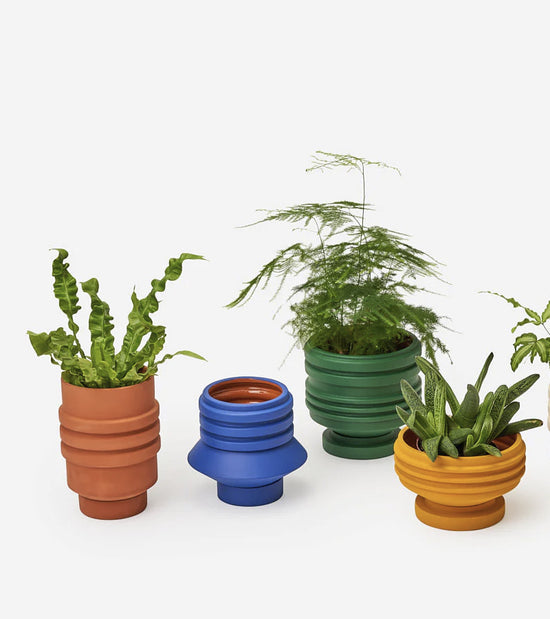 Pot à plante design en céramique Bleu  Mox