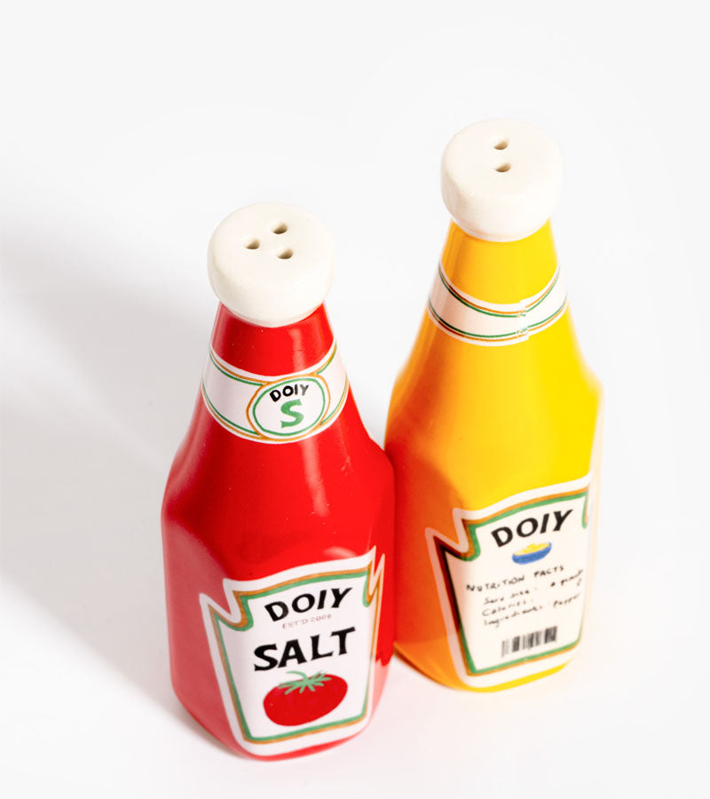 Salière et poivrière Ketchup & Moutarde