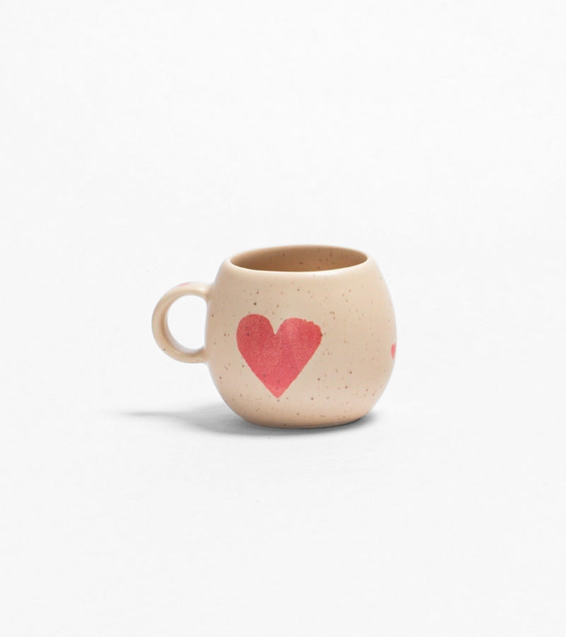 Set de 2 tasses et leurs petits plateaux - Coeur