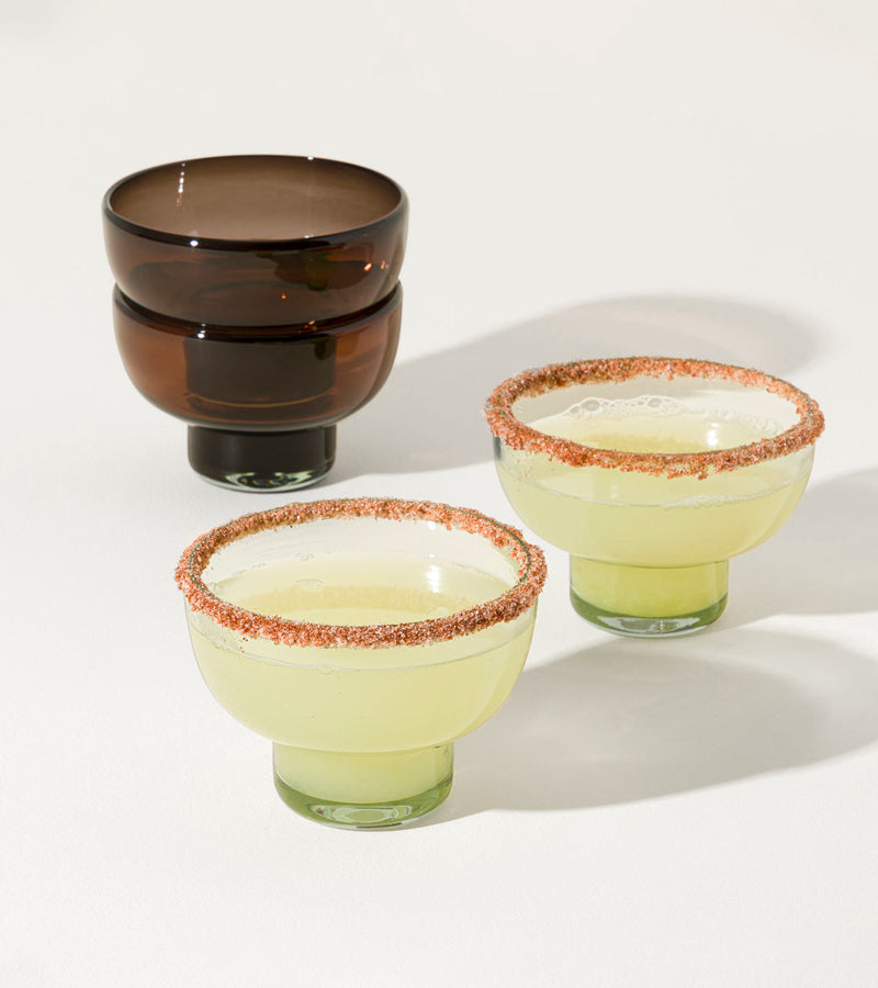 Verres à margarita soufflés à la main - Lot de 2