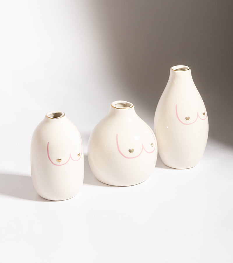 Set de 3 vases boobies Girl power