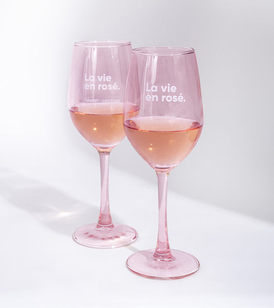 Set de deux verres - La vie en rosé