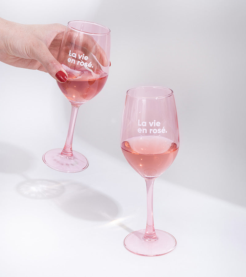 Set de deux verres - La vie en rosé