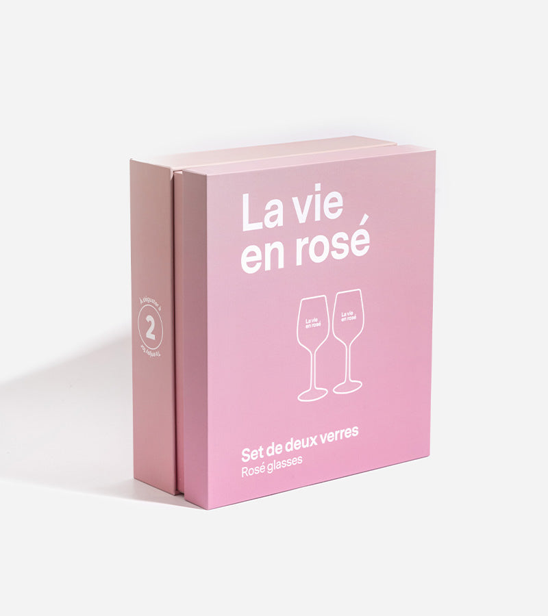 Set de deux verres - La vie en rosé