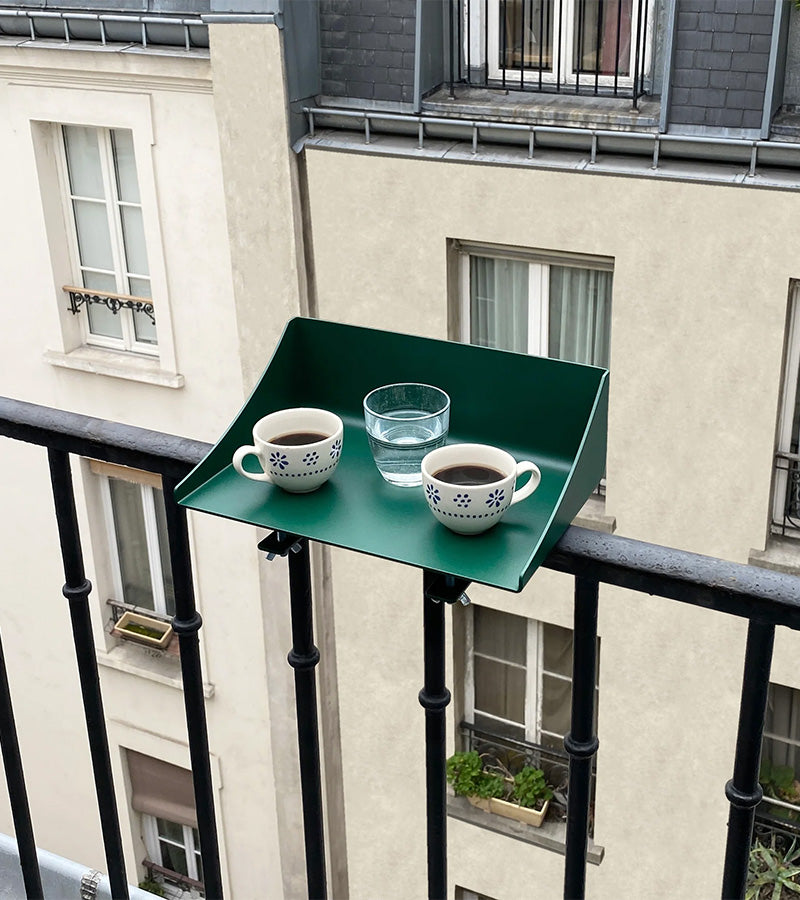 Table en acier pour balcon Vert parisien  Extra Terrasse