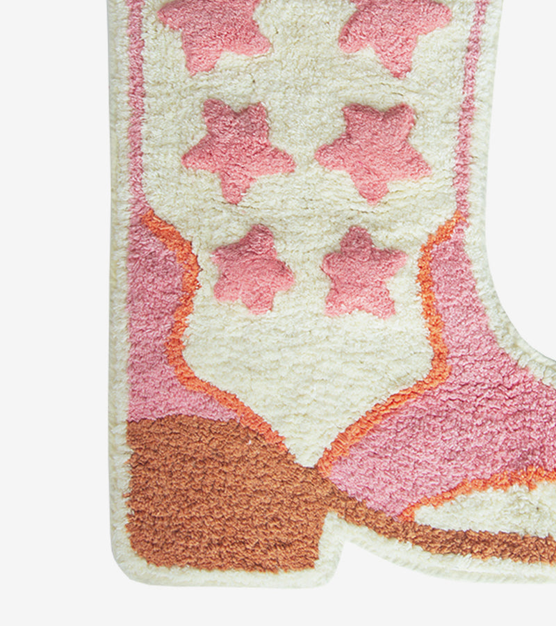 Tapis de bain western botte de cowboy