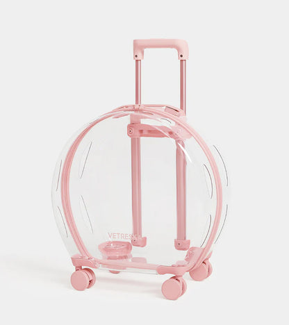 Valise Bubble pour animaux - Rose  Vetreska