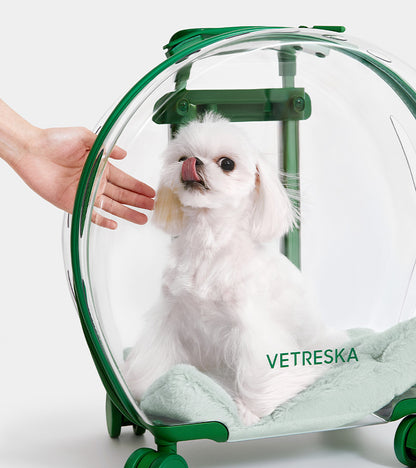 Valise Bubble pour animaux - Vert  Vetreska