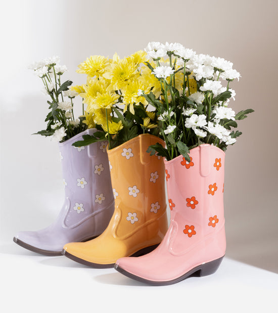 Vase boots cowboy Jaune  DOIY