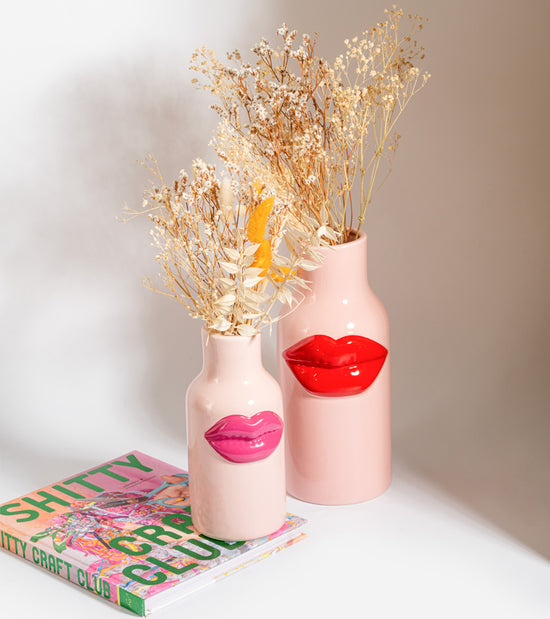 Vase lips en céramique Grand  Rice