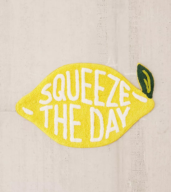 Tapis de bain citron Squeeze the Day  L'expressionist